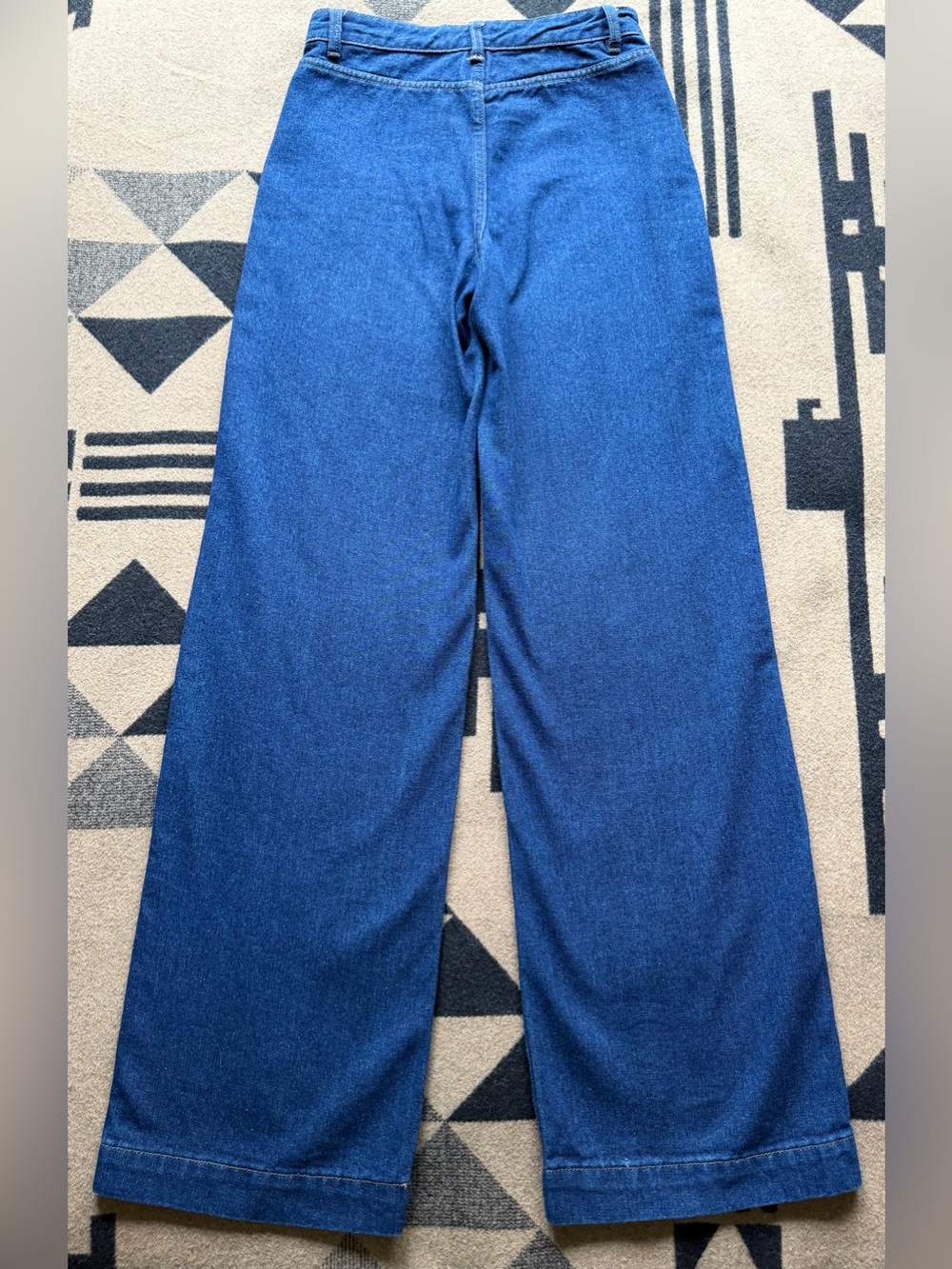 LTS Tall Indigo Blue Wide Leg Jeans Size 4, 34” Inseam - Picture 8 of 13